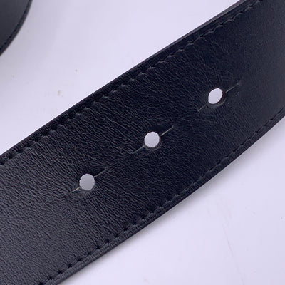 Louis Vuitton Black Leather Tie the Knot Eyelet Belt Size 90/36 MP146