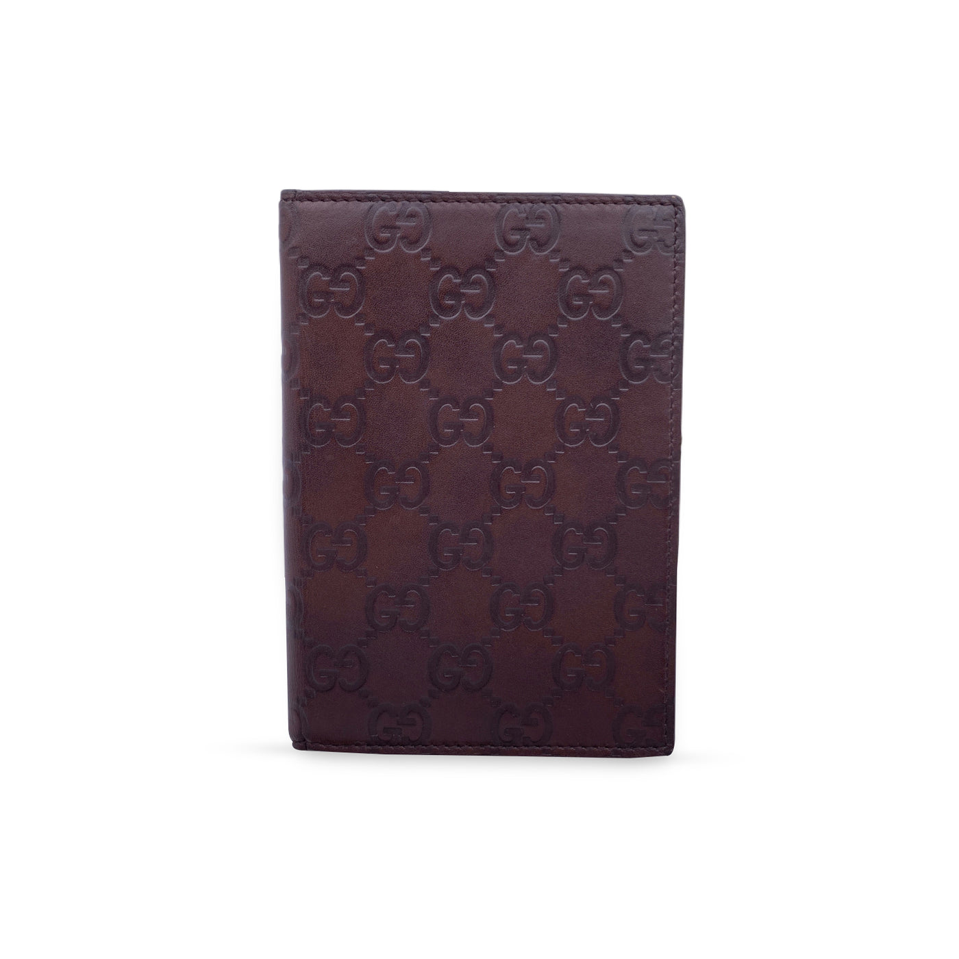 Gucci Brown Guccissima Leather Travel Two Photo Frame Pictures Holder