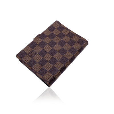 Louis Vuitton Vintage Damier Ebene Canvas 6 Ring Agenda Cover PM