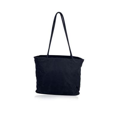 Prada Black Nylon Tessuto Tote Shoulder Bag