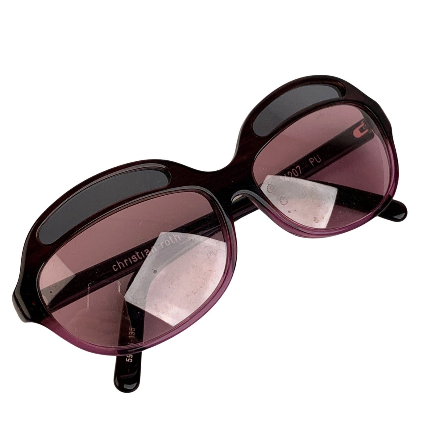 Christian Roth Vintage Purple Sunglasses Mod 14207 PU Bug Eye 59/14