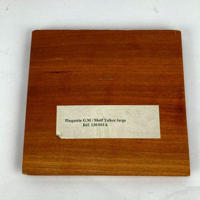 Hermes Vintage Art de la Table Wood Shelf Talker Square Plate