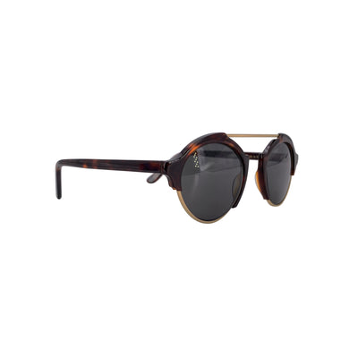 Illesteva Brown Rounded Unisex Sunglasses Milan 4 49/23 140 mm
