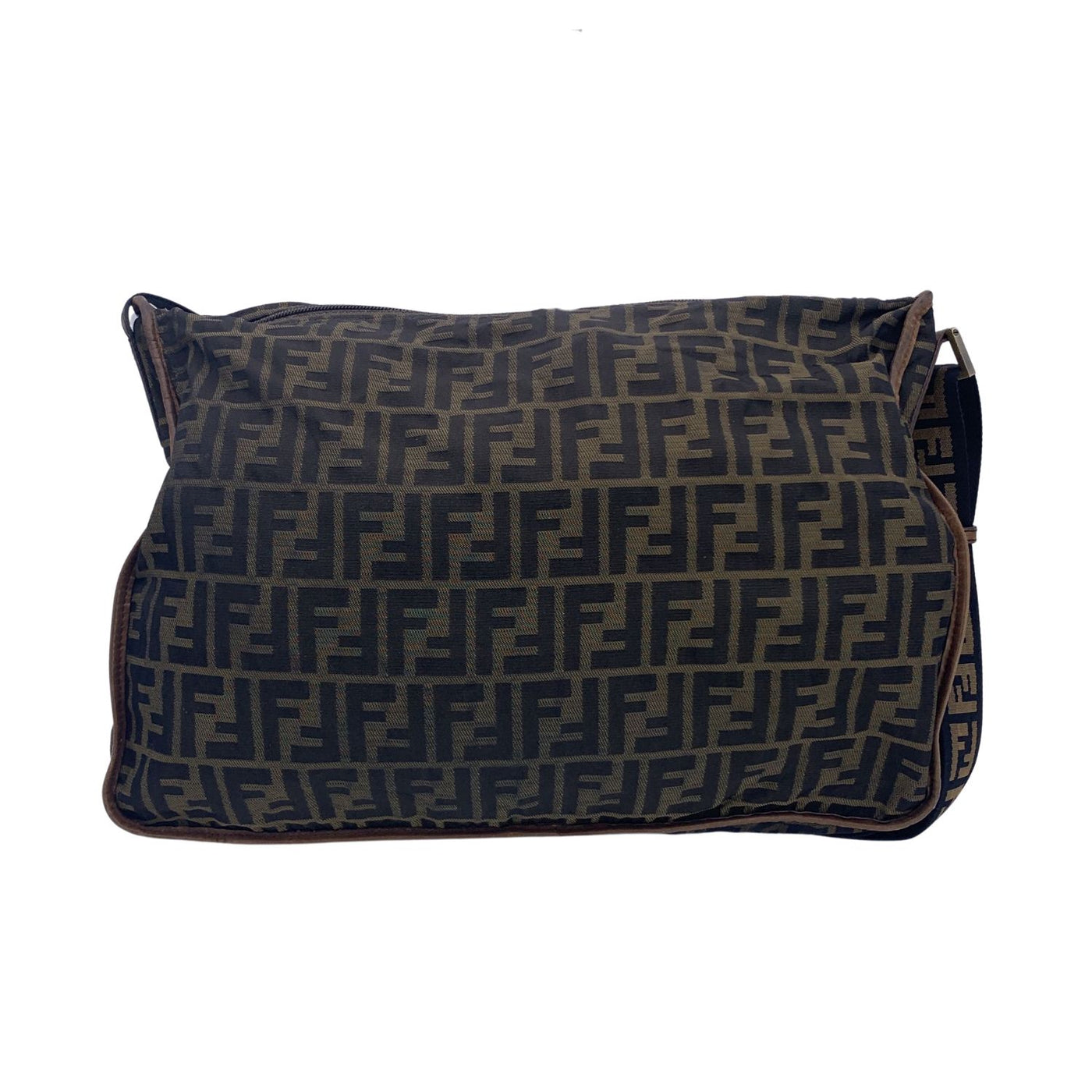 Fendi Zucca Monogram Canvas Large Messenger Crossbody Bag