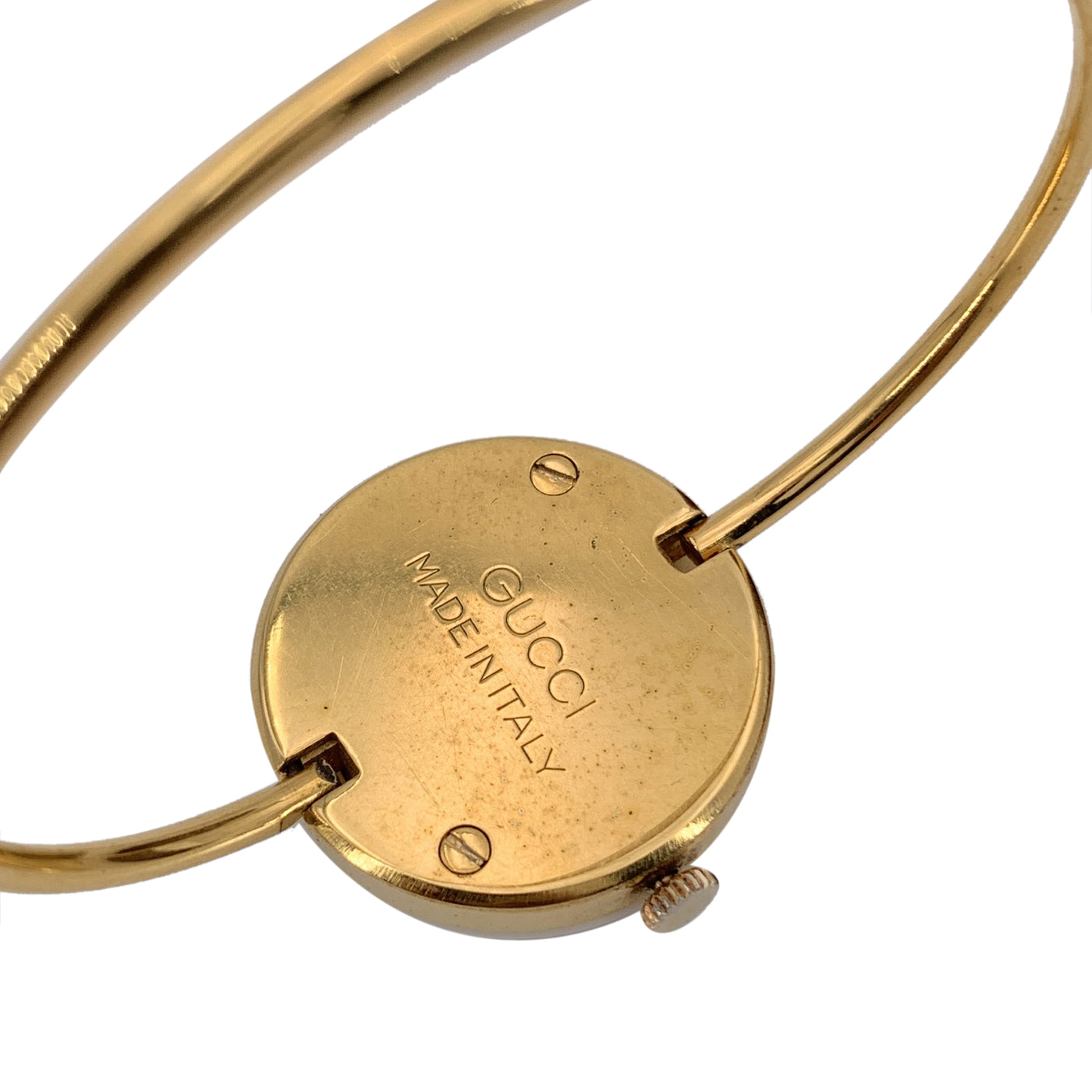 Gucci Vintage Golden 6 Bezel Wrist Watch Bracelet Bangle Rare