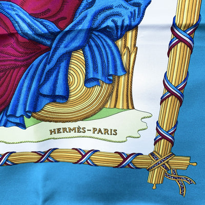 Hermes Vintage Vintage Silk 1789 Liberte Egalite Fraternite Scarf Metz