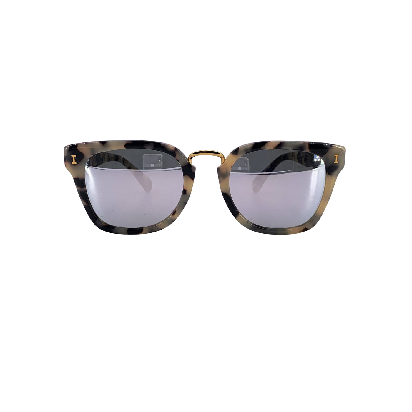 Illesteva Mirrored Unisex Rectangle Sunglasses POSITANO 49/21 140 mm