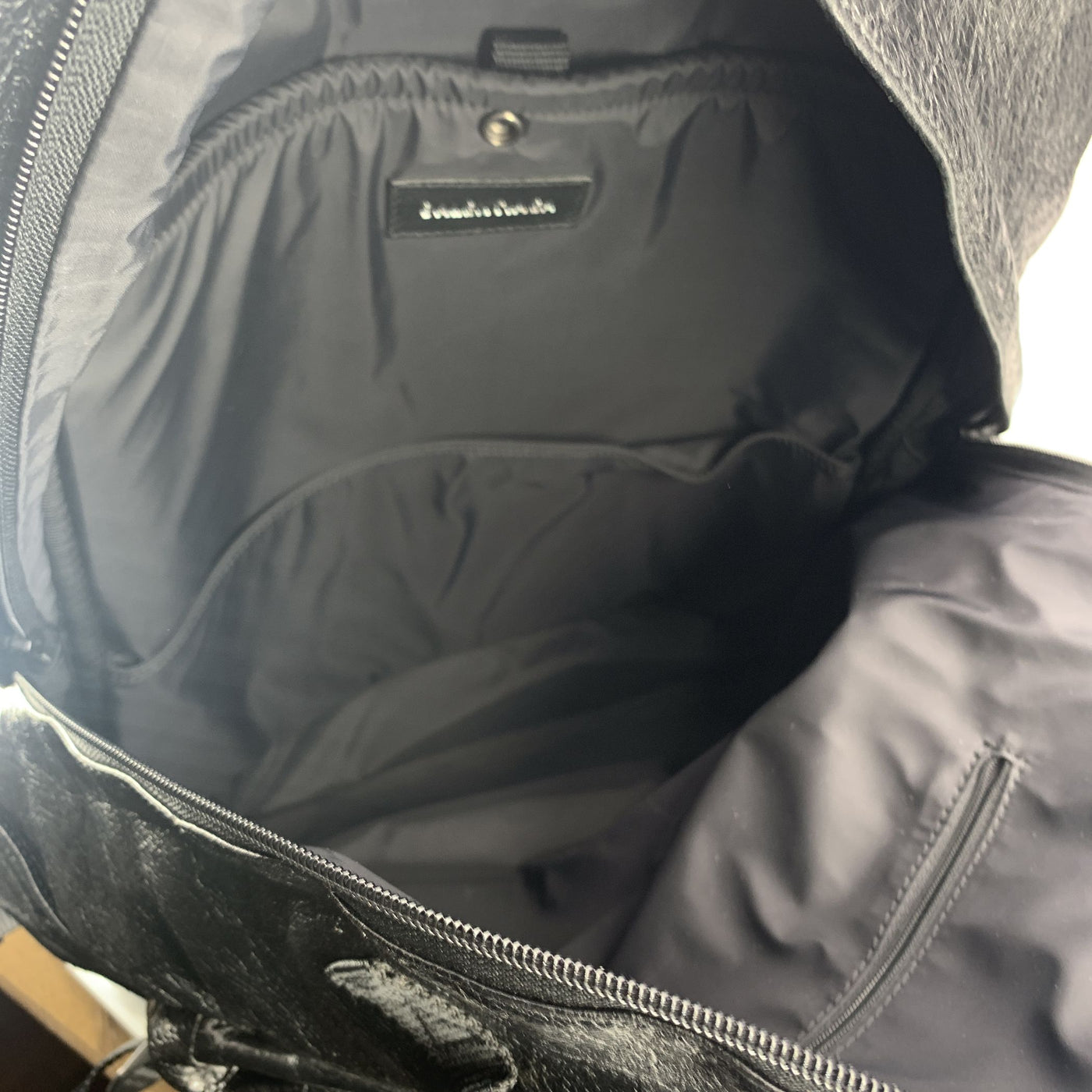 Balenciaga Black Leather Army Military Web Trim Backpack Bag