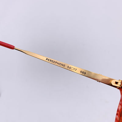 Yves Saint Laurent Vintage Red Sunglasses PERSEPHONE 56/17 130mm