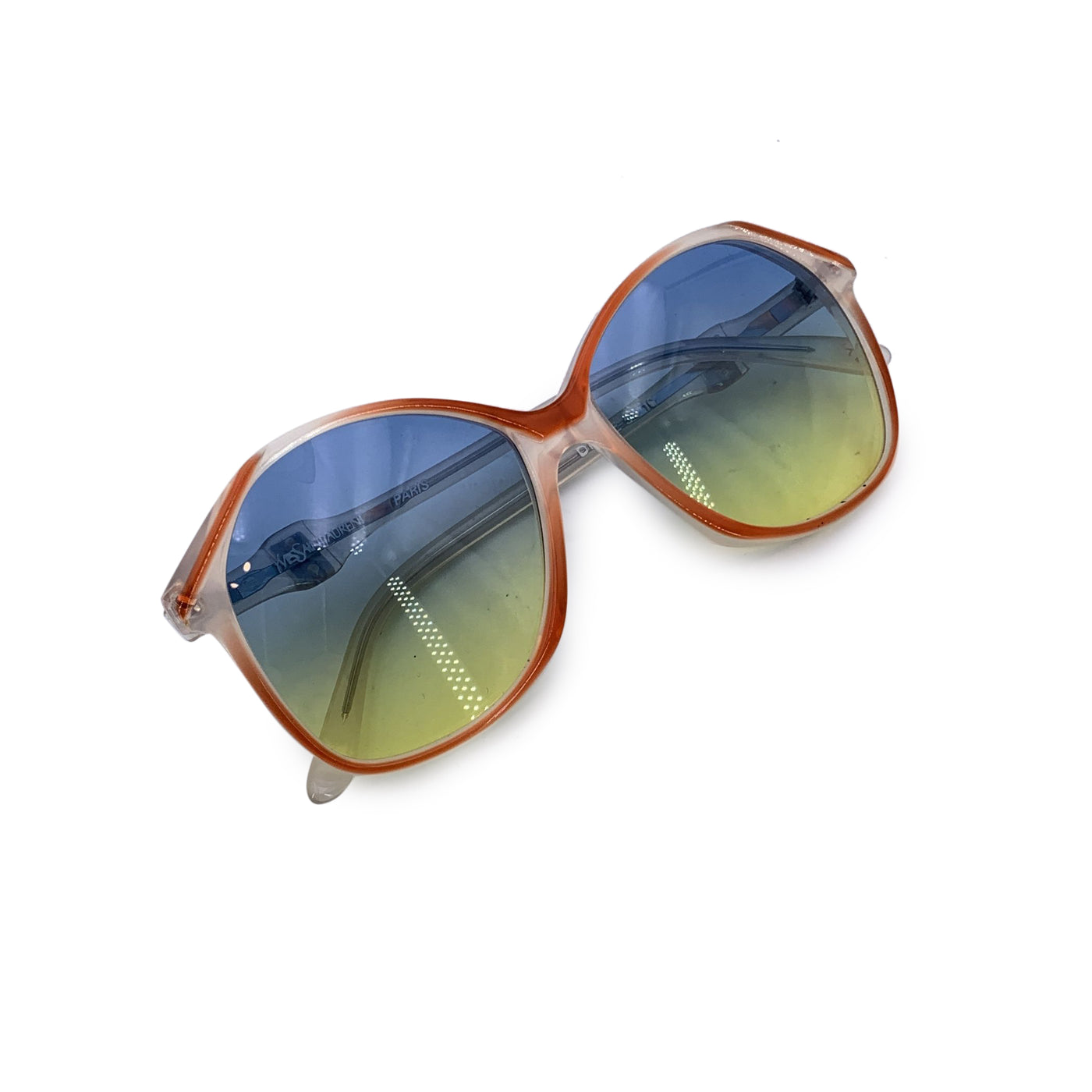 Yves Saint Laurent Vintage White Red Diane Sunglasses 54/16 140mm