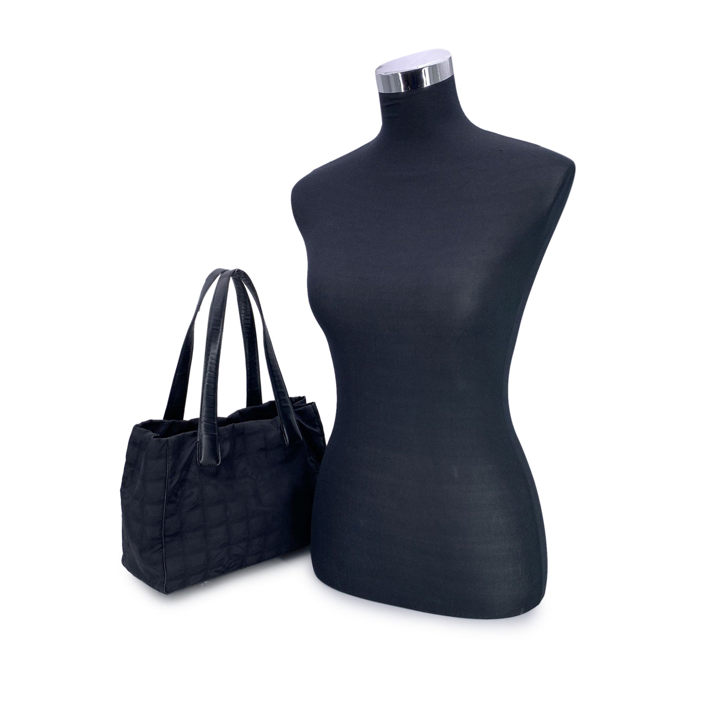 Chanel Black Nylon New Travel Line Tote Shoulder Bag 2000s