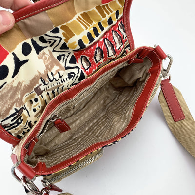Prada Multicolored Tessuto Venice Buckle Shoulder Bag BR2604