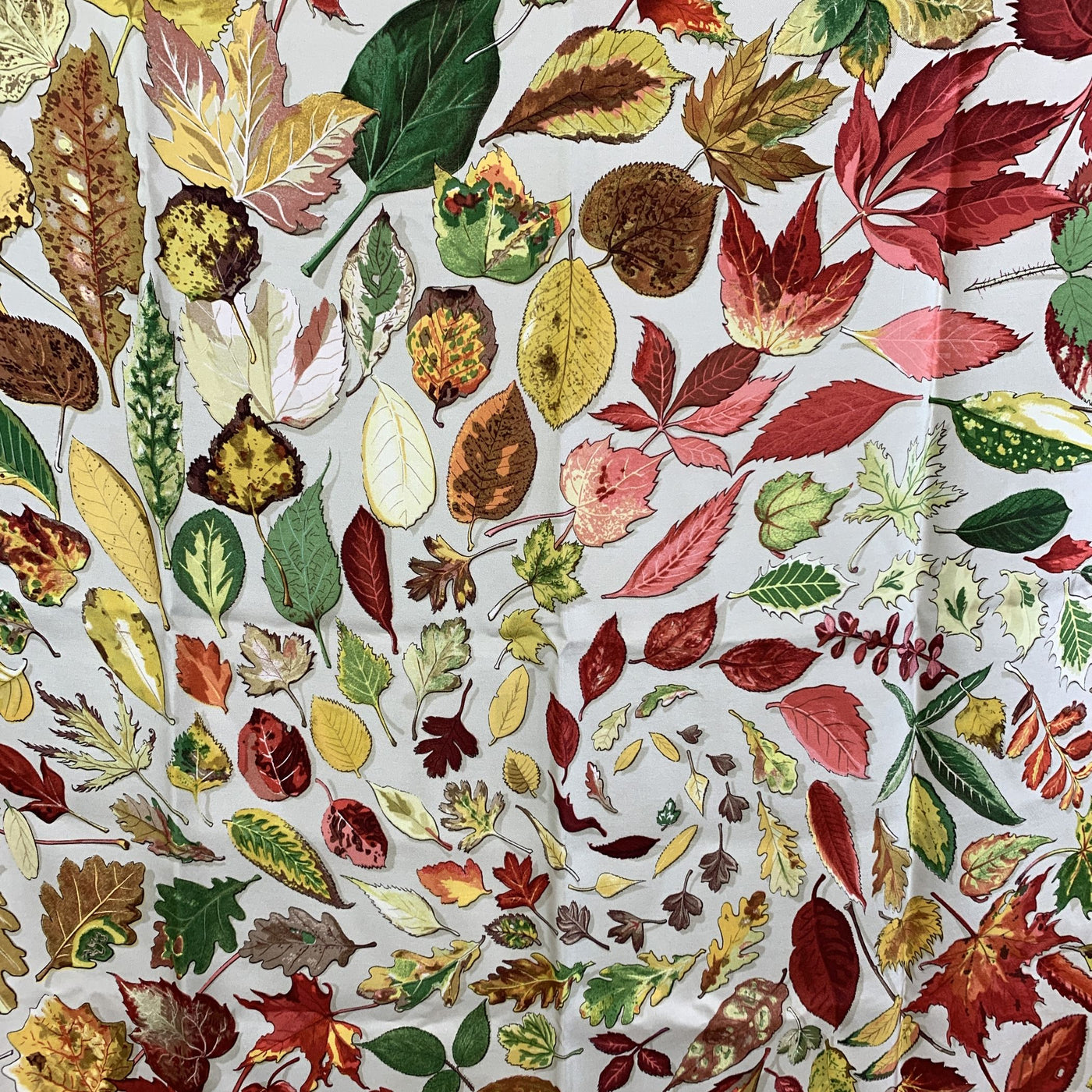 Hermes Silk Scarf Tourbillon 1968 Christiane Vauzelles Autumn Leaves