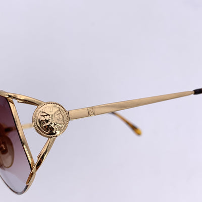 Fendi Vintage Brown Gold Metal Sunglasses FV 239 56/15 135mm