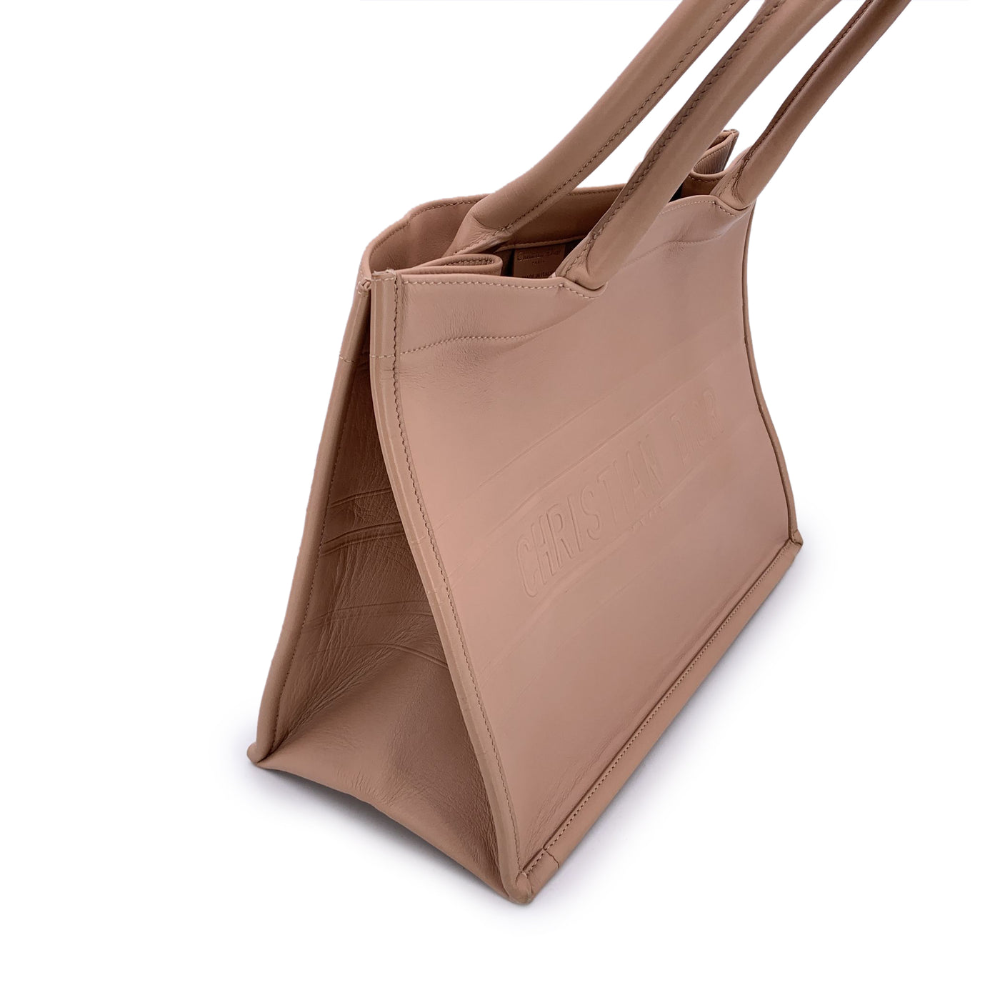 Christian Dior Dusty Pink Leather Medium Book Tote Bag