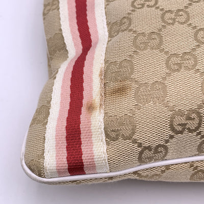 Gucci Beige Monogram Canvas Joliecoeur Messenger Shoulder Bag