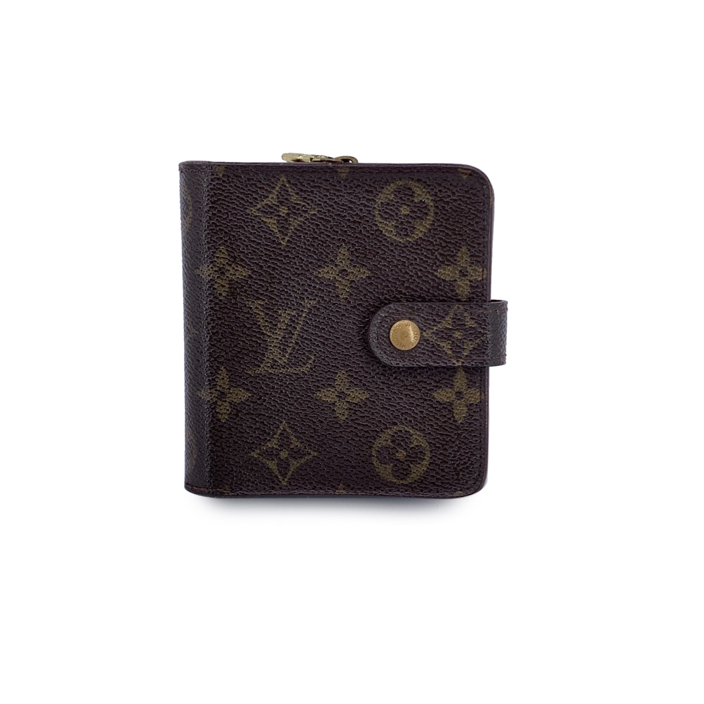 Louis Vuitton Vintage Monogram Canvas Zip Compact Wallet