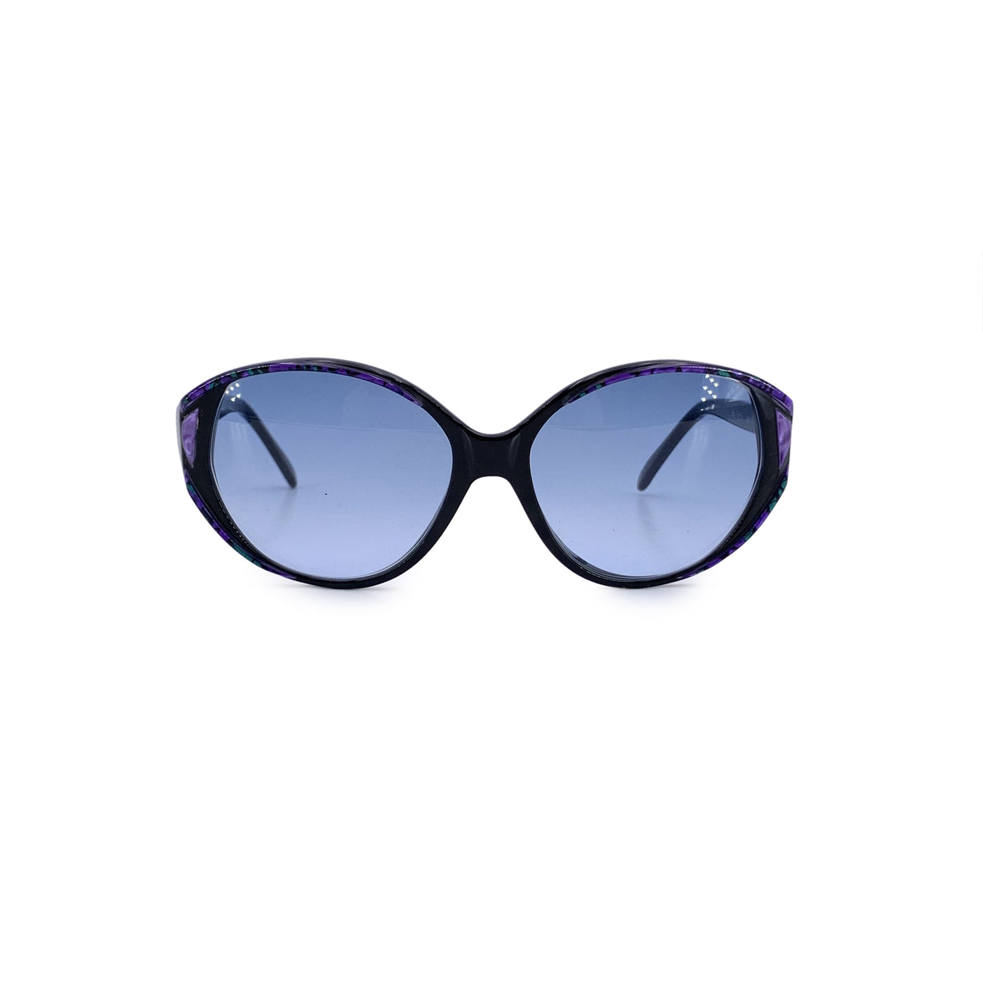 Yves Saint Laurent Vintage Black IRIS Sunglasses 52/14 130mm