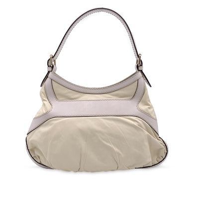 Gucci White Leather Queen Hobo Shoulder Bag