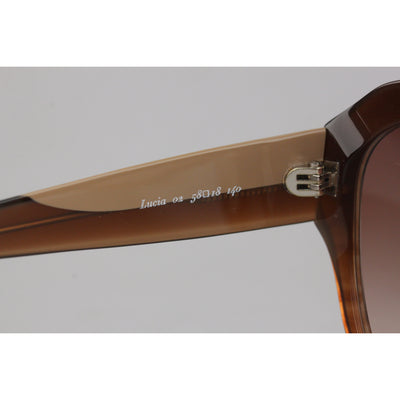 EM Brown Sunglasses Handmade in Italy Oversize Mod. Lucia 02 58mm