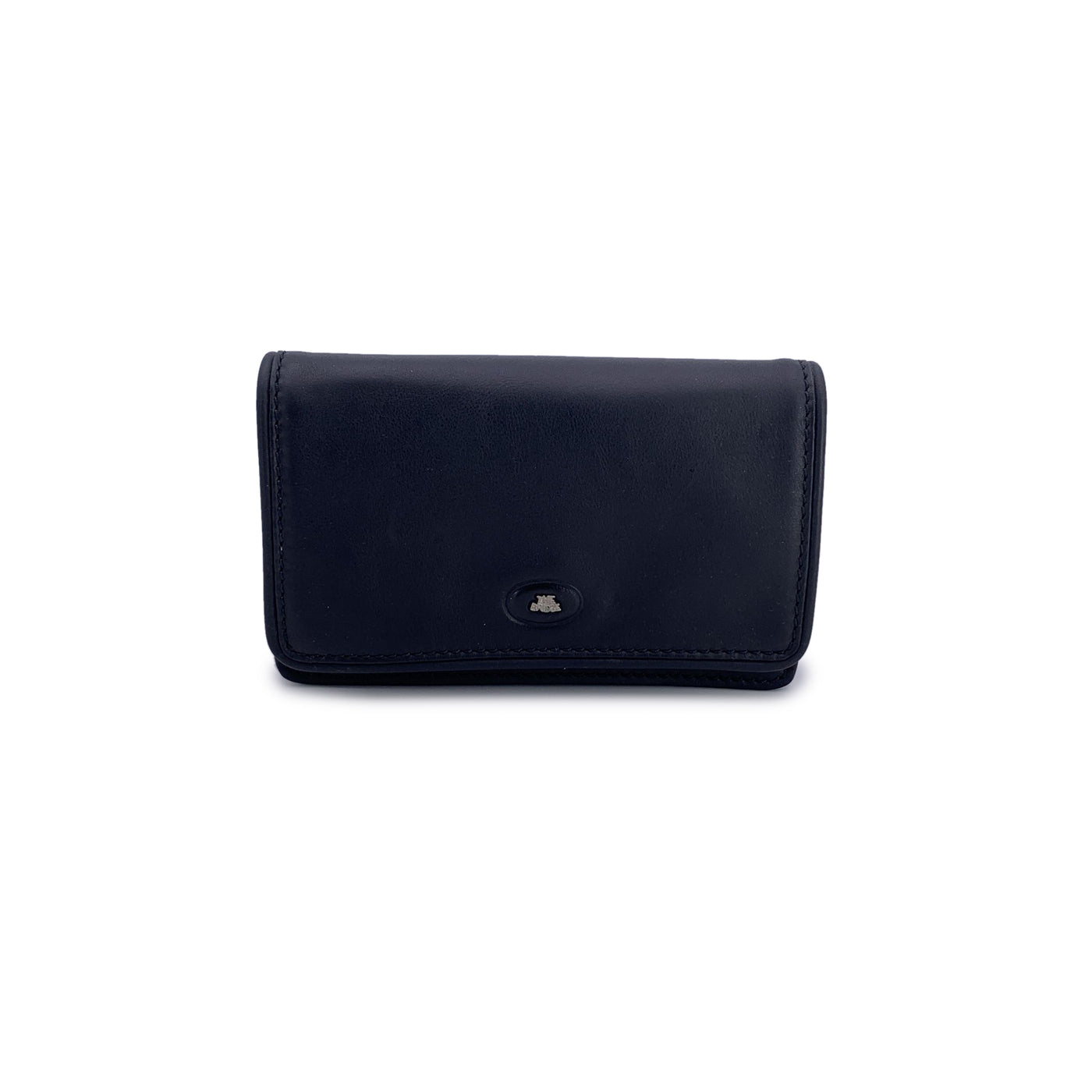 The Bridge Black Leather Small Clutch Flap Pochette Pouch