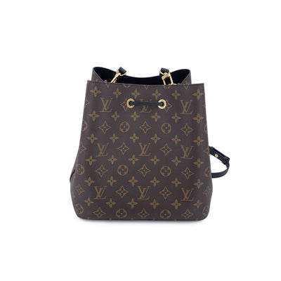 Louis Vuitton Monogram NeoNoe Bucket Shoulder Bag Black M44020