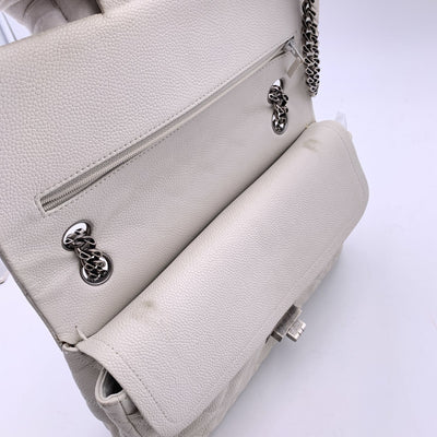 Chanel White Leather Reissue 2.55 Double Flap 225 Shoulder Bag 2000s