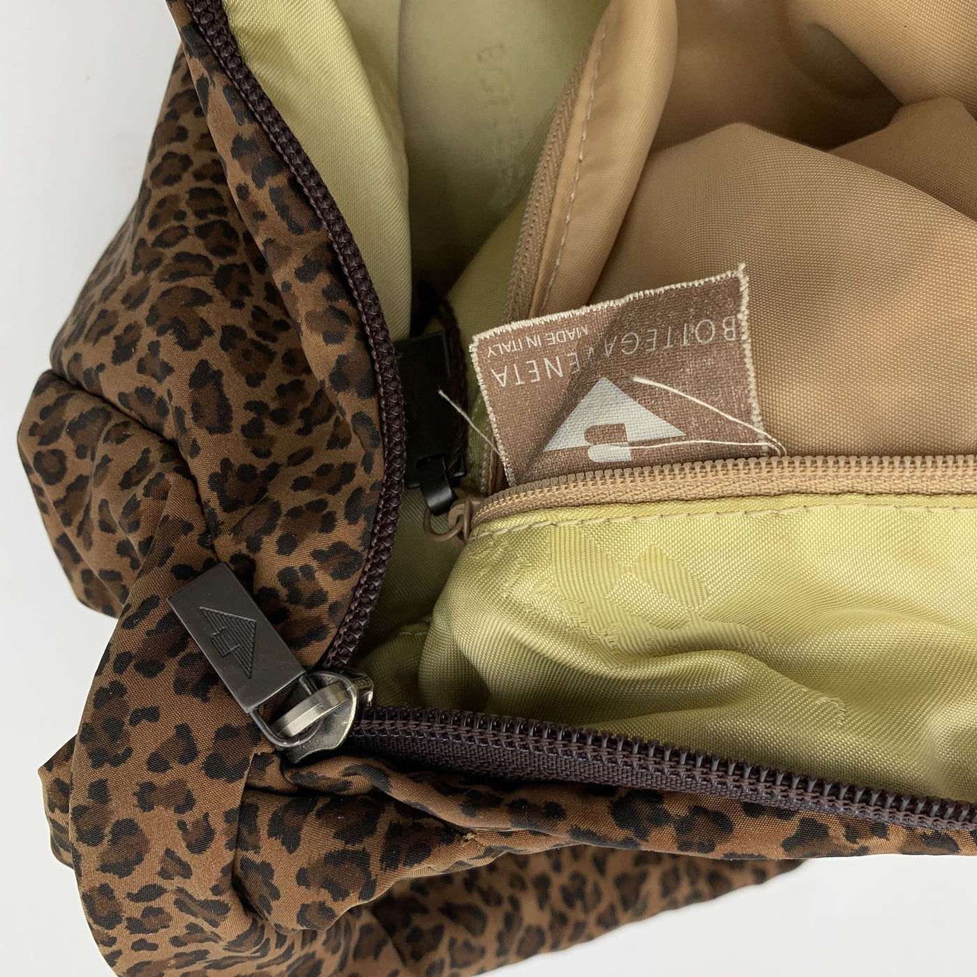 Bottega Veneta Animalier Leopard Fabric Tote Hobo Shoulder Bag