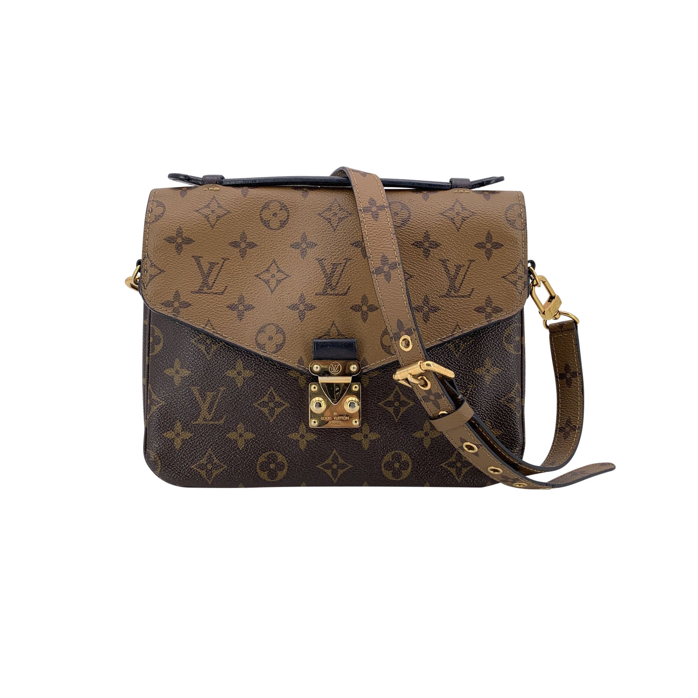 Louis Vuitton Monogram Reverse Pochette Metis Handbag Shoulder Bag