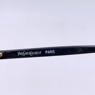 Yves Saint Laurent Vintage Black IRIS Sunglasses 52/14 130mm