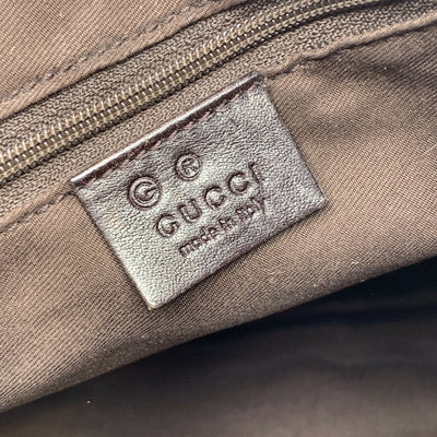 Gucci Brown Monogram Canvas Satchel Bag Handbag Tote