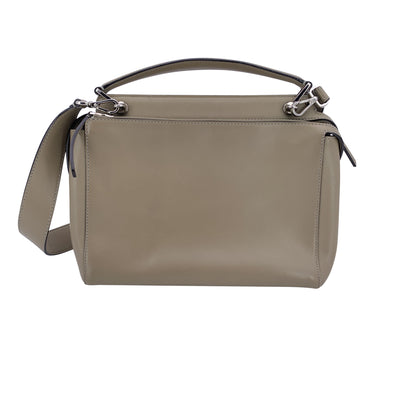 Fendi Taupe Leather DotCom 2 Way Tote Handbag with Shoulder Strap
