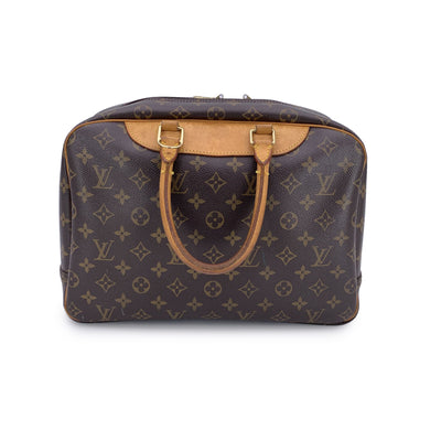 Louis Vuitton Vintage Brown Monogram Canvas Deauville Travel Bag