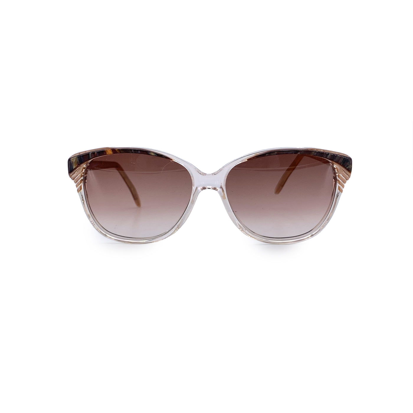 Yves Saint Laurent Vintage Brown Clear Sunglasses SOPHOCLE 56/14