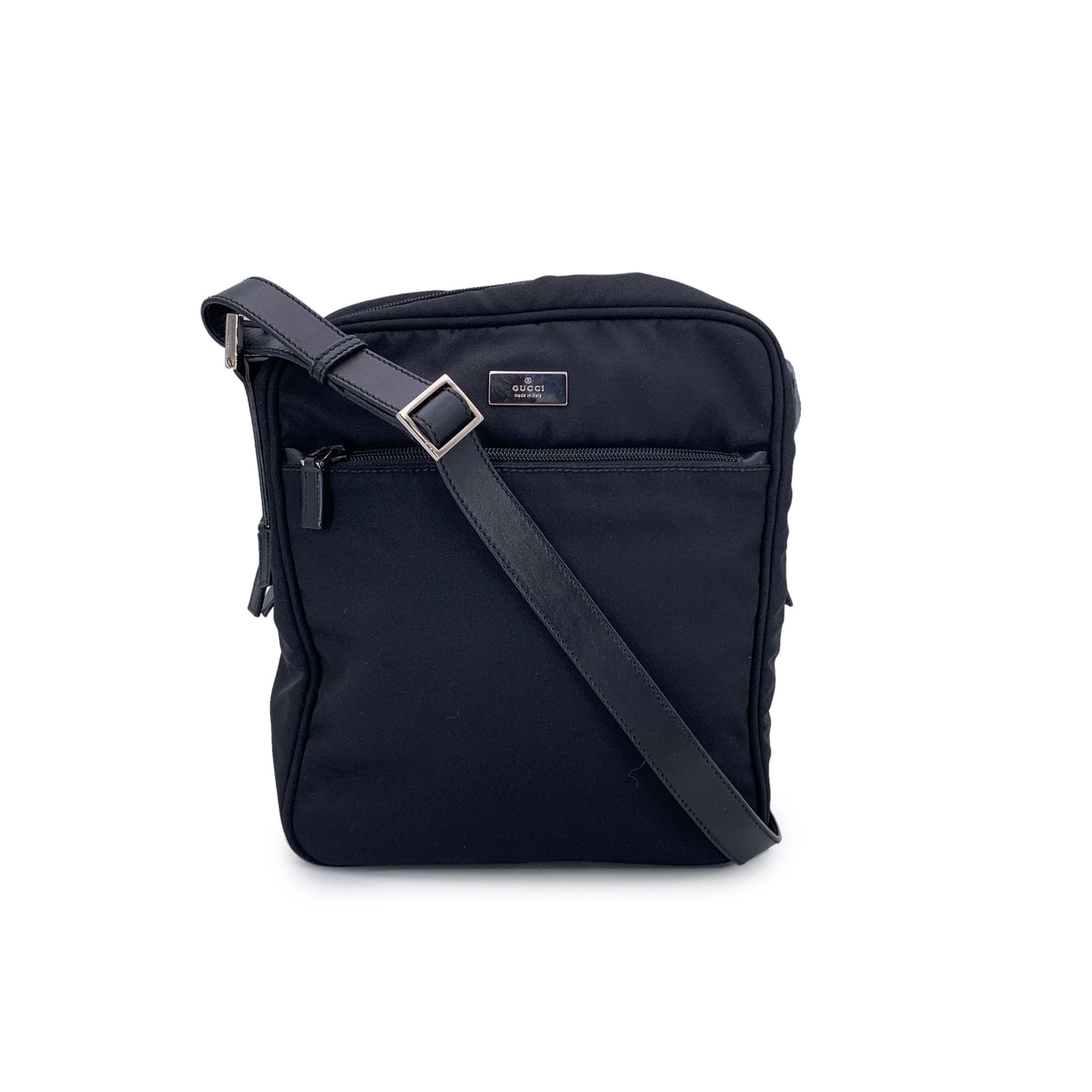 Gucci Black Nylon Canvas Unisex Crossbody Messenger Bag