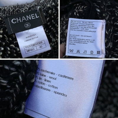 Chanel Grey Cashmere Blend Long Cardigan Coatigan Size 40 FR