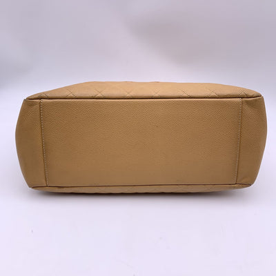 Chanel Beige Quilted Leather GST Grand Shopping Tote Bag