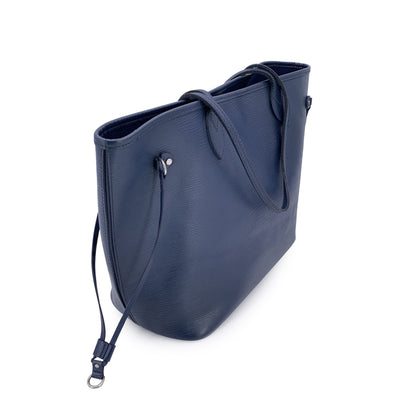 Louis Vuitton Blue Epi Leather Neverfull MM Tote Bag