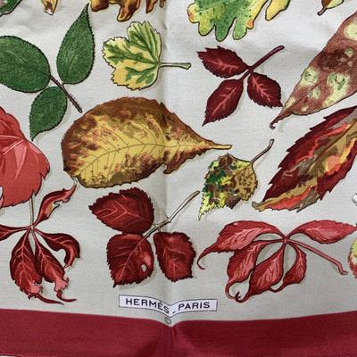 Hermes Silk Scarf Tourbillon 1968 Christiane Vauzelles Autumn Leaves