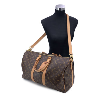 Louis Vuitton Monogram Canvas Keepall 45 Bandouliere Travel Duffel Bag