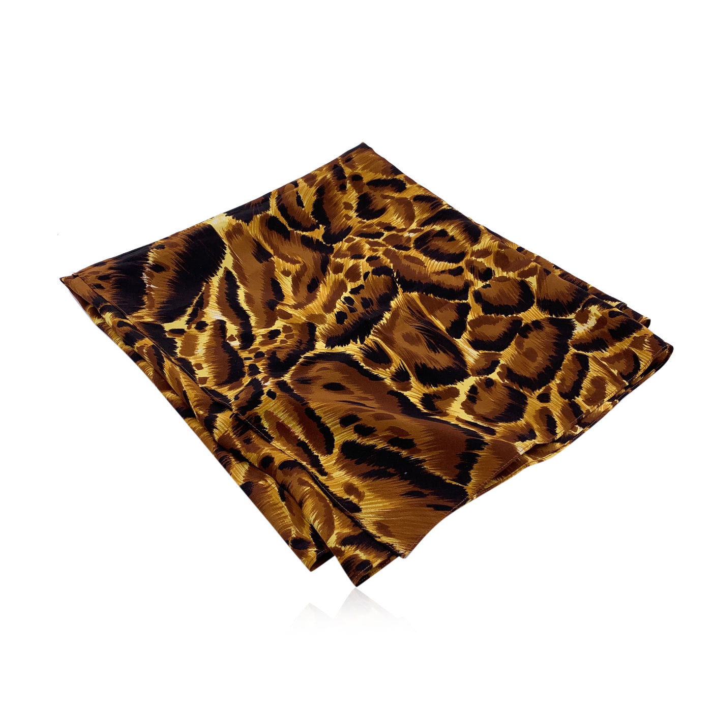 Versus Gianni Versace Vintage Silk Animalier Print Stole Shawl Scarf