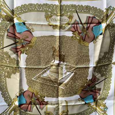 Hermes Vintage Silk Scarf Versailles Le Pavè Du Roy 1954 Hugo Grygkar