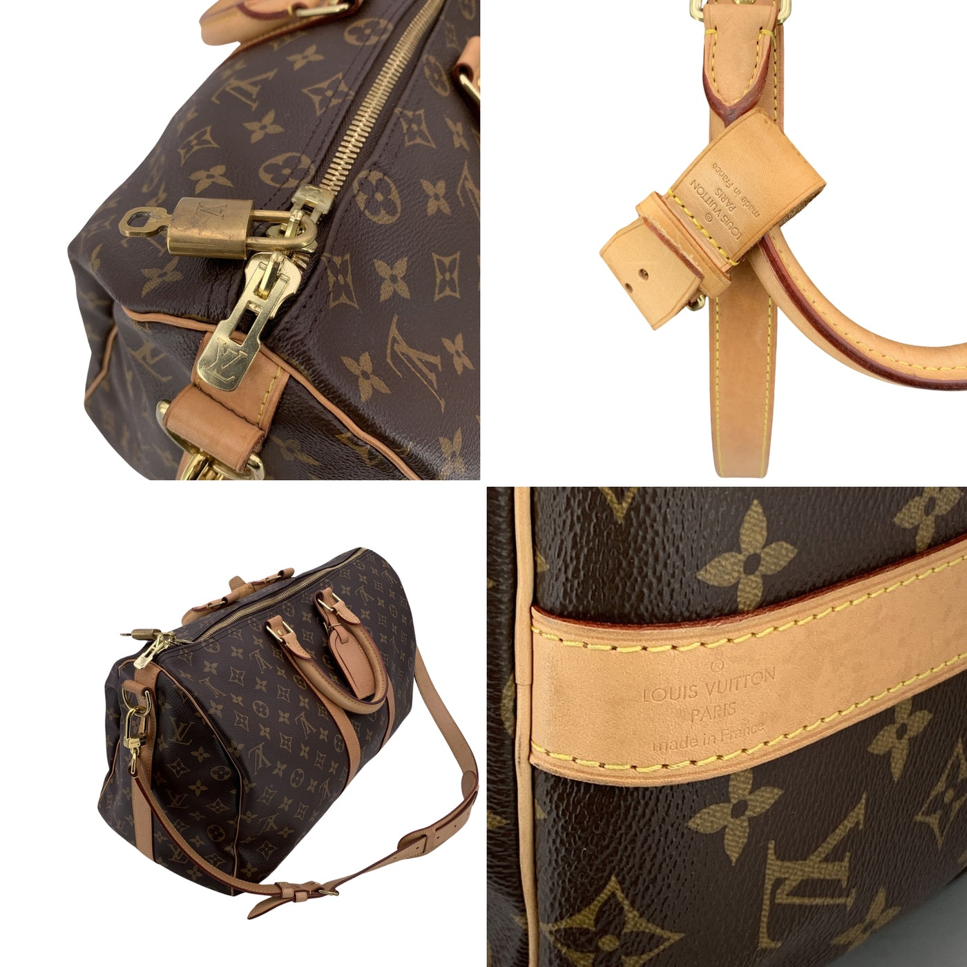 Louis Vuitton Monogram Canvas Keepall 45 Bandouliere Travel Duffel Bag