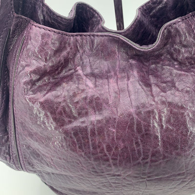 Givenchy Purple Distressed Leather Eclipse Hobo Tote Shoulder Bag