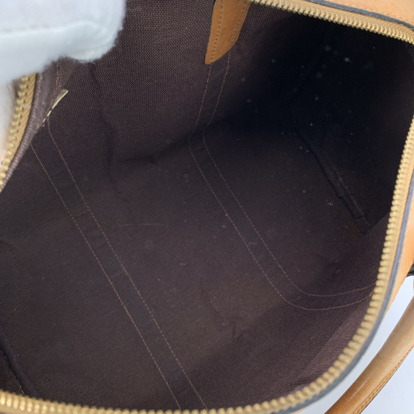 Gucci Vintage Brown Logo Canvas GG Tan Leather Boston Bag