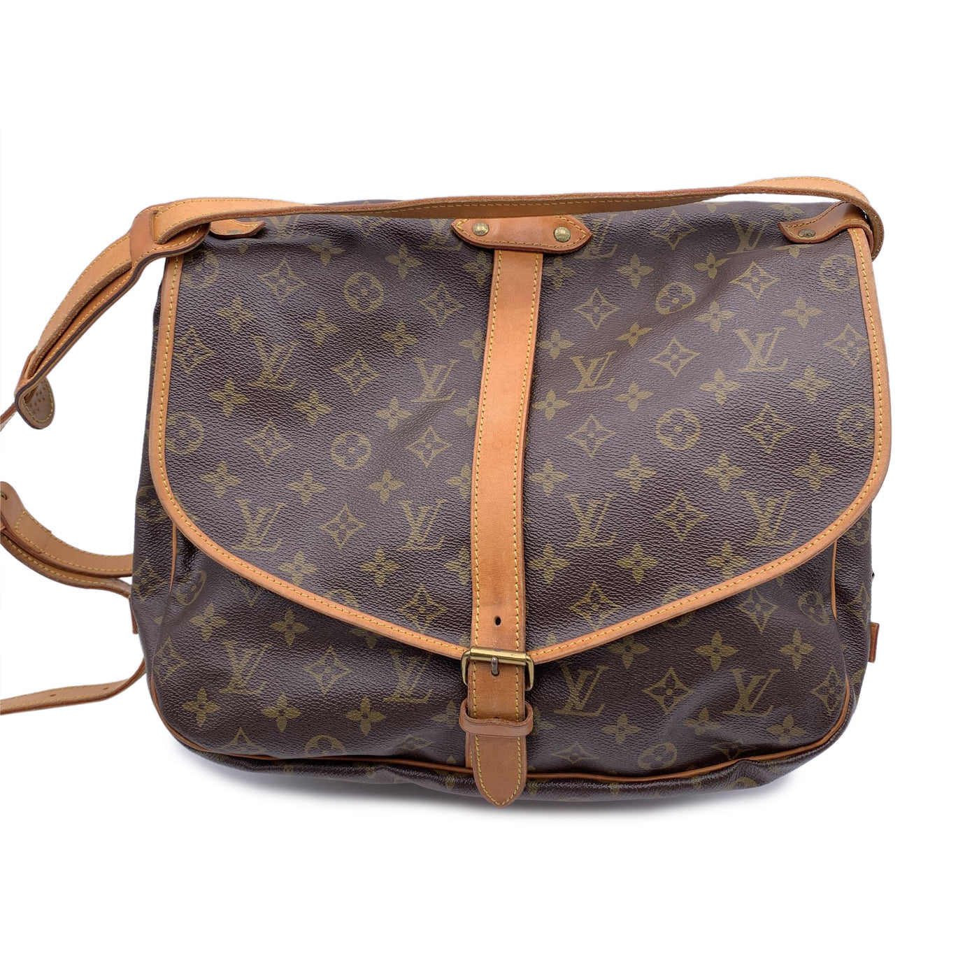 Louis Vuitton Vintage Monogram Canvas Saumur 35 Crossbody Bag