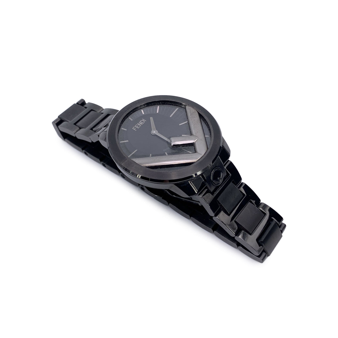 Fendi Black Stainless Steel Run Away 71000L Quartz Watch