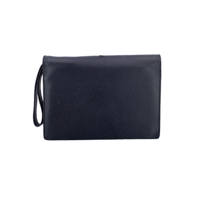 Gucci Vintage Black Leather Clutch Bag Wristlet Wrist Bag
