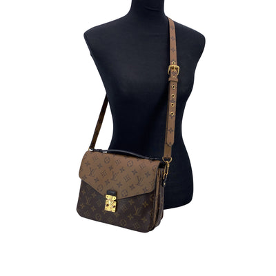 Louis Vuitton Monogram Reverse Pochette Metis Handbag Shoulder Bag