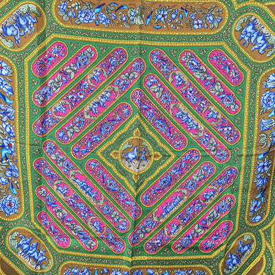 Hermes Paris Vintage Silk Scarf Qalamdan 1990 Catherine Baschet